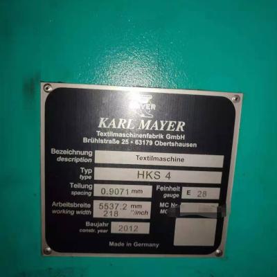 China High-speed warp knitting machine HKS4 28E 2012year 218inch second hand Karl mayer for sale