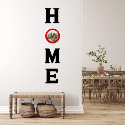 China Creative 10 Inch Round Picture Frames Wall Decor Home Wall Decor With MDF Letters for sale