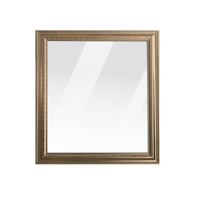 China Eco-friendly Decorative Hot Selling Gold Decorative Antique Wall Hanging Rectangle Plastic Wall Mirror Frame for sale