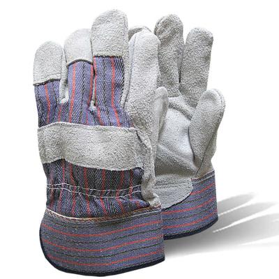 China General Purposes Best Selling Heat Insulation Full Color Natural Palm Welded Short Cow Knocked Down Leather Working Gloves for sale