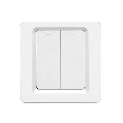 China ABS+PC Zigbee 2 Band Tuya APP Control Switch Wireless Smart Home Automation Zigbee Wall Light Button Switch for sale