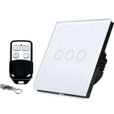 China 220v plastic glass panel RF433 remote control led lamp switch for smart home for sale