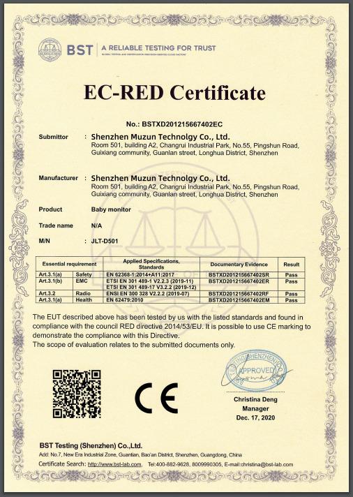 CE - Shenzhen Muzun Technology Co., LTD