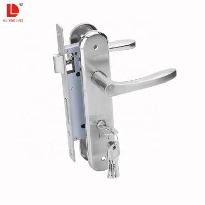 China WUYINGHAO Modern High Quality Stainless Steel Security Door Handle With Lock for sale