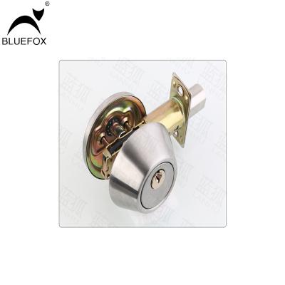 China BLUE FOX D201 Brass American Standard Security Door Cylinder Deadbolt Single Link Device One Side Keyless Door Lock for sale