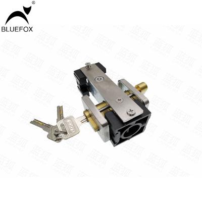 China Link Device 46# Frame Spring Stainless Steel Door Handle Security Locks With Euro Key Zinc Alloy Cylinder for sale