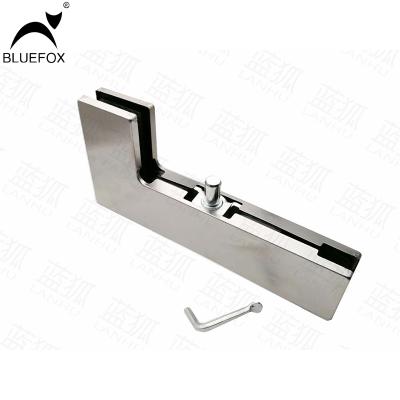 China Easy Installation / Safe Frameless Glass Door 040 BLUE FOX Full Flange Handle Lock Railing Glass Accessories for sale