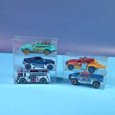 China Hot Sale Recyclable Plastic PET Protector Box With Fins On Both Ends For 1/64 Loose Die Cast Standard Size Cars for sale