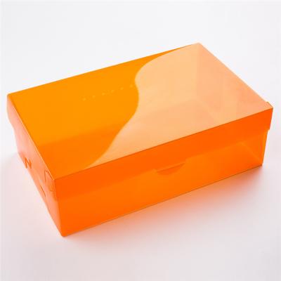 China shoes & custom foldable plastic apparel wholesale twill clear pp shoe box for sale