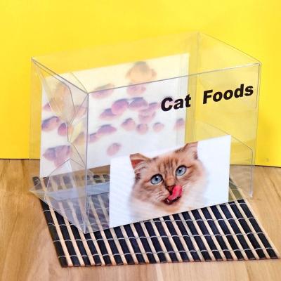 China Recycled Materials Xilong Plastic Folding PET Packing Box For Cat Treat Stick for sale