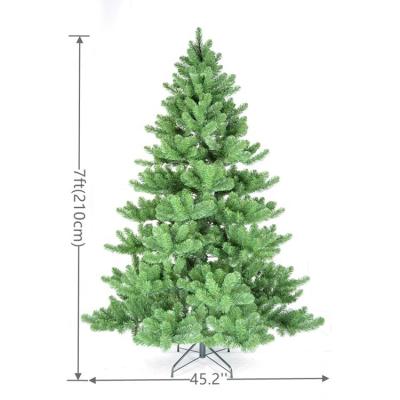 China Luxury 7FT Artificial And Decoration Pine Christmas Tree With Foldable Lights Metal Stand for sale