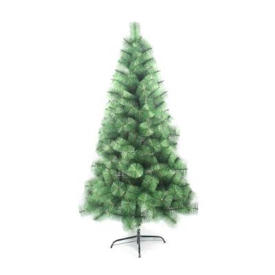 China Single Needle 180CM Green Plastic Christmas Tree Pine Needle, Indoor Christmas Decoration for sale