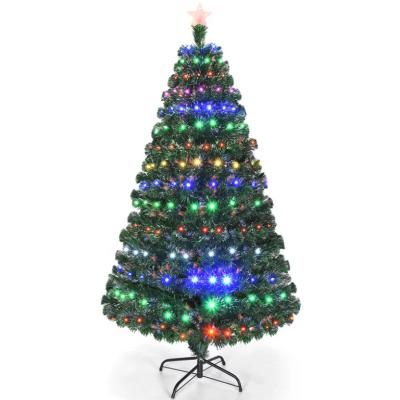 China Colorful Led Lights Changing Hot Sale Factory Direct Colorful Led Fiber Optic Christmas Tree Merry Christmas Decoration for sale