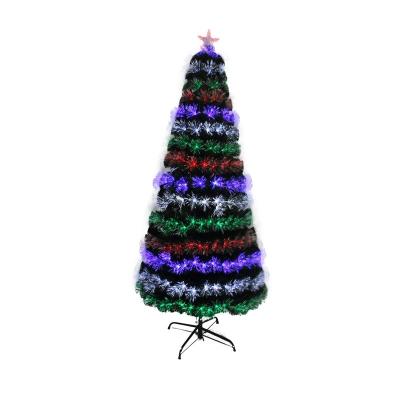 China PVC 180CM Prelit Led Musical Christmas Tree With Functional Lighting 8 Fiber Optic Christmas Tree for sale