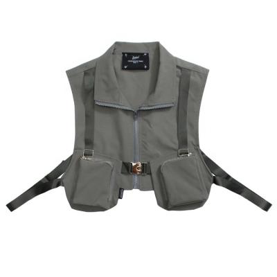 China Safari Style Metal Buckle Cargo Breathable Invest Mens Streetwear Photography Functional Vests Outside Wear Men for sale