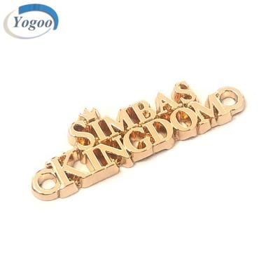 China Durable Custom Alloy Letter Shape Brand Clothing Metal Label Sewing Tag for sale