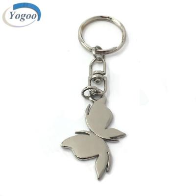 China Fade No No Min Butterfly Shape Alloy Custom Metal Keychains With Clock for sale