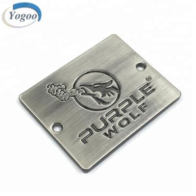 China High Quality Custom Engraved Brand Europe Logo Metal Label Plates For Furniture for sale