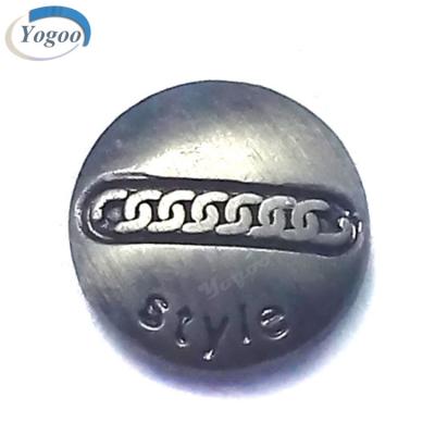 China Durable Custom Antique Silver Die Casting Button Rivet Metal Button Stud For Clothes / Bag for sale