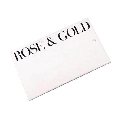 China Viable Hot Sales Bag Accessories Custom Printing Logo Hang Label White Paper Private Tags For Handbag for sale