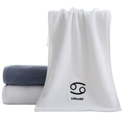 China Available 100% Cotton Embroidered Gym Towel Child Safe Sample Cotton Towel Jacquard Design Towel for sale