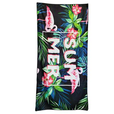 China High Quality Child Safe Print Microfiber Beach Towel With Logo Water Absorption Sand Free Custom Beach Towel for sale