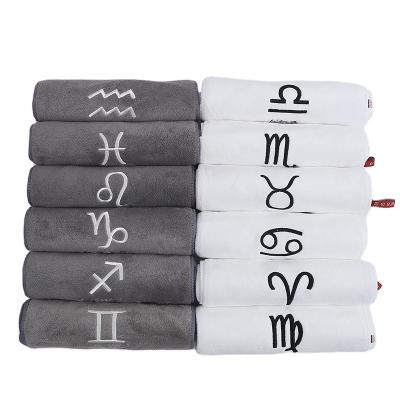 China 100% custom made gym towel logo fitness towel sport towel luxurious polyester compressed absorbent for sale