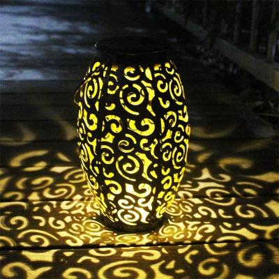 China Commercial Solar Lanterns Outdoor Solar Lights Outdoor Hanging Metal Lantern Solar Powered Light Waterproof for sale