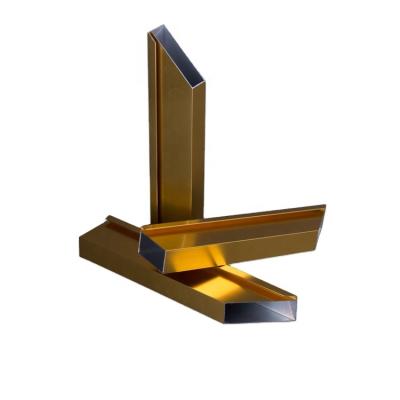 China High Corrosion-Resistance Aluminum Windows And Door Frames Color Window Mill Finish Royal Gold Plated Aluminum Bronze Aluminum Profile for sale