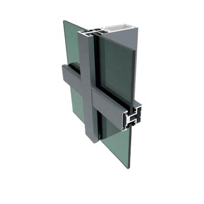 China Corrosion-Resistance High Modern Style Aluminum Curtain Wall Frame Profile / Customizable Pattern Windows Technical Assistance for sale