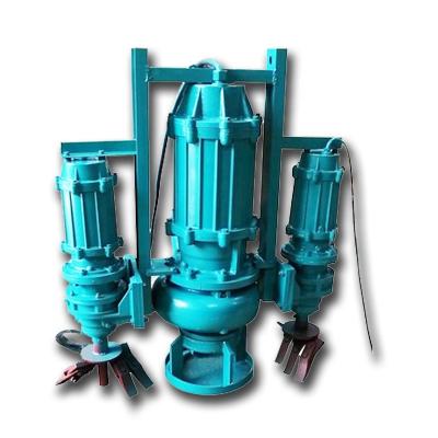 China Abrasion Resistant Strong Abrasive Sand Pump Sewage Slurry Tailing Mining Cutter Submersible Slurry Pump With Agitator for sale