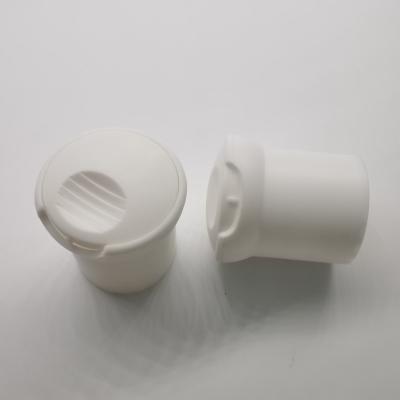 China Non Flip 18mm Plastic Screw Caps Plastic Press Disc Top Cap Covers for sale