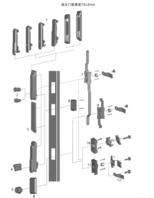 China Zinc Alloy Cabinet Rod Check Lock With Extra Key Hole for sale