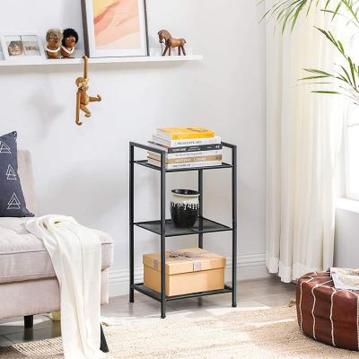 China Workable Punch Free Multi Function Metal Wire Iron Shelf Home Storage Rack for Room, Black Wire Display Stand for sale