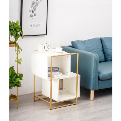 China No Minimalist Italian Luxury Diy Assembles Gold Metal Black Bedside Table, Luxury Hotel Black Night Stand for sale