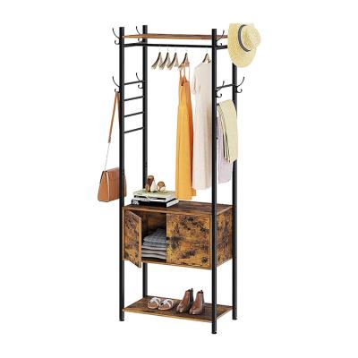 China No Modern Rustic Freestanding Design Hallway, Coat and Bag Hanger Coat Rack Hanging Solid Wood Rack for sale