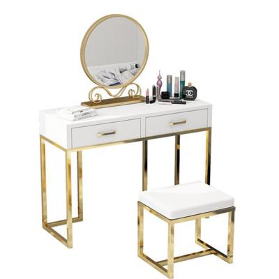 China Cheap Nordic Light Vanity Makeup Furniture Salon Storage Modern Design White Dressing Table Drawer, Mirror Vanity Dresser for sale