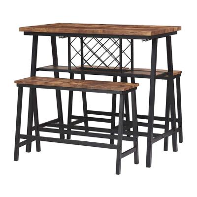 China Long Durable Bar Stool Furniture Drinks Industrial Table Set for sale