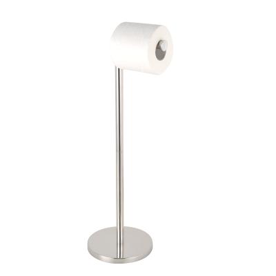 China Eco-friendly Factory Standing Stainless Steel Toilet Paper Roll Holder Bathroom Standing Paper Holder for sale