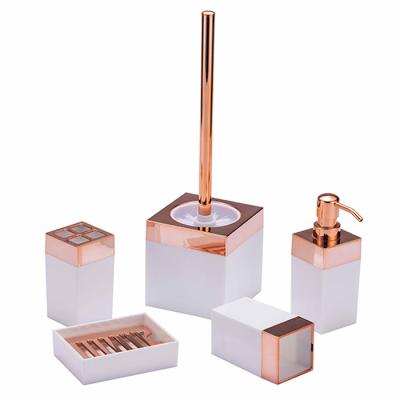 China Sustainable New Unique Modern Hotel Design ABS Home Bathroom Accessories Set for sale