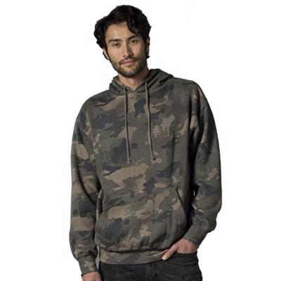 China Casual Style Waterproof Loose Men Camouflage Hoodies 100% Cotton Long Sleeves Pullover Hoodie for sale