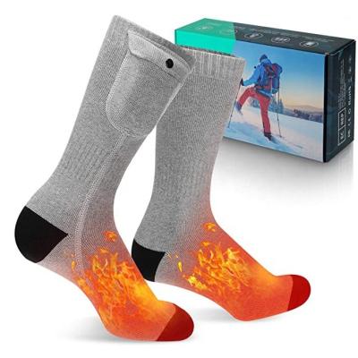 China Unisex Large Capacity Breathable Magnetic Foot Long Battery Heating Socks For Winter for sale