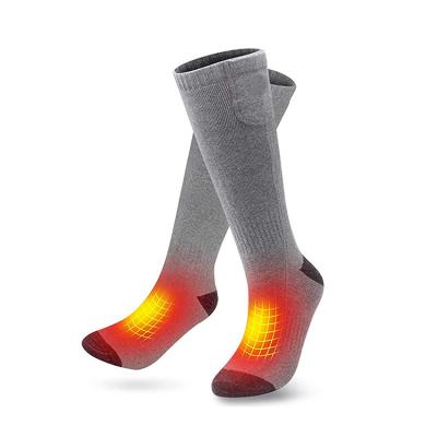 China Breathable Electric Heating Boots Gray Color Keep Warmer Mid Long Socks For Hiking / Running / Skiing for sale