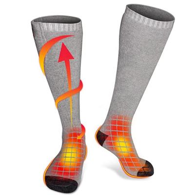 China 2021 Latest Style Viable 3.7V Rechargeable Battery Heated Socks Comfort Self Heating Socks for sale