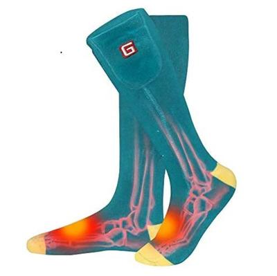 China Viable 3.7v Battery Electric Heating Socks Foot Increasing Socks Alpaca Cashmere Merino Wool-Acrylic Unisex Work Sock for sale