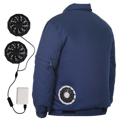 China QUICK DRY Men Working Fan Jacket USB Cooling Air Conditioned Jacket For High Temperature Summer for sale