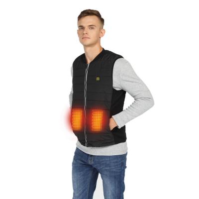 China 2021 Hot Sale Waterproof Men's Vest 5v Battery USB Adjustable Carbon Heating Heated Vest for sale