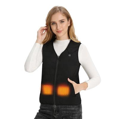 China Vest Plus Size Winter Jacket Slim Black Unisex Heating Heated Vest With Battery For Women for sale