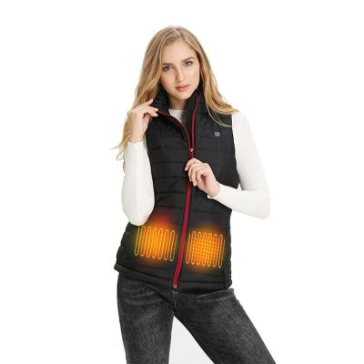 China Sustainable Infrared Heated Vest Women's USB Heated Clothing With Hood And Battery for sale