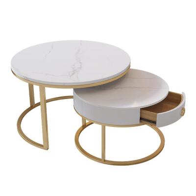 China Fashion Factory Price Home Round Metal Home Coffee Table Light Luxury Modern Round for sale